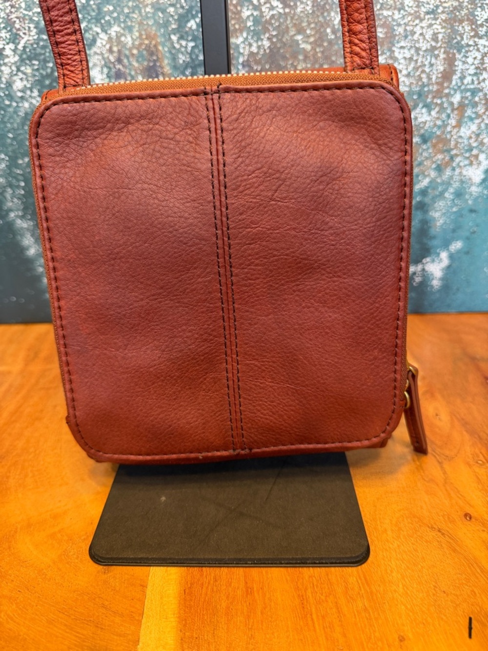 American Leather Co Old Money Brown Leather Crossbody Bag (EUC) - Picture 6 of 16